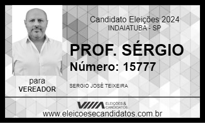 Candidato PROF. SÉRGIO 2024 - INDAIATUBA - Eleições