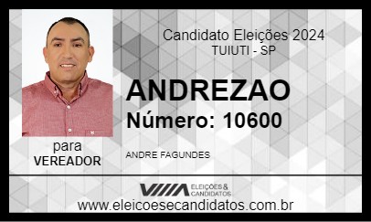 Candidato ANDREZAO 2024 - TUIUTI - Eleições