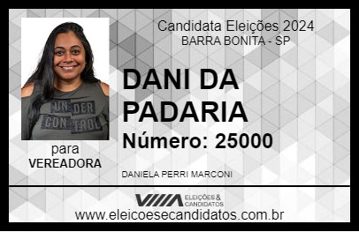 Candidato DANI DA PADARIA 2024 - BARRA BONITA - Eleições