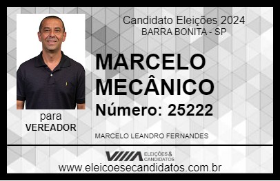 Candidato MARCELO MECÂNICO 2024 - BARRA BONITA - Eleições