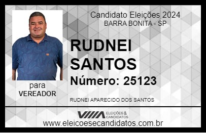 Candidato RUDNEI SANTOS 2024 - BARRA BONITA - Eleições