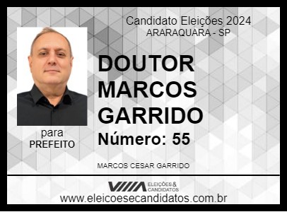 Candidato DOUTOR MARCOS GARRIDO 2024 - ARARAQUARA - Eleições