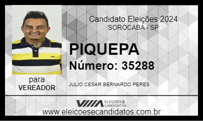 Candidato PIQUEPA 2024 - SOROCABA - Eleições