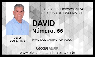 Candidato DAVID 2024 - SÃO JOÃO DE IRACEMA - Eleições