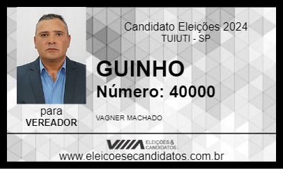 Candidato GUINHO 2024 - TUIUTI - Eleições