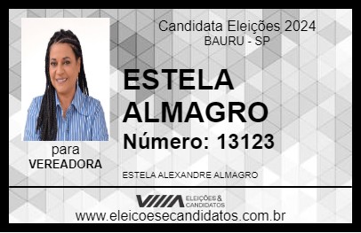 Candidato ESTELA ALMAGRO 2024 - BAURU - Eleições