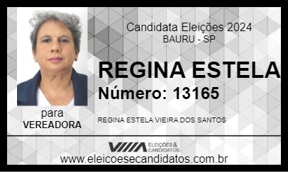 Candidato REGINA ESTELA 2024 - BAURU - Eleições