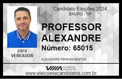 Candidato PROFESSOR ALEXANDRE 2024 - BAURU - Eleições