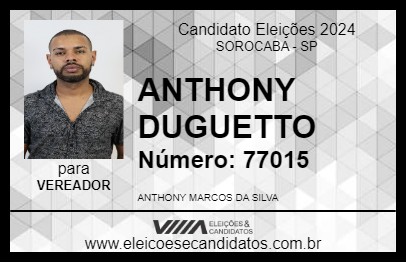 Candidato ANTHONY DUGUETTO 2024 - SOROCABA - Eleições