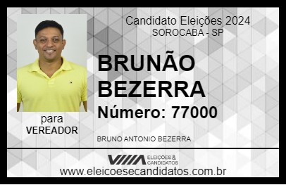 Candidato BRUNÃO BEZERRA 2024 - SOROCABA - Eleições