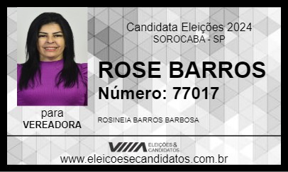 Candidato ROSE BARROS 2024 - SOROCABA - Eleições