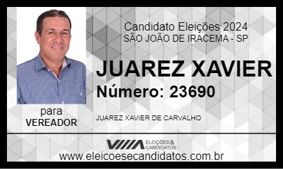 Candidato JUAREZ XAVIER 2024 - SÃO JOÃO DE IRACEMA - Eleições