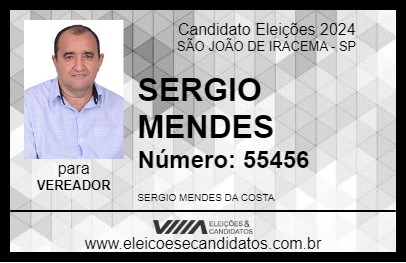 Candidato SERGIO MENDES 2024 - SÃO JOÃO DE IRACEMA - Eleições