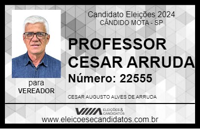 Candidato PROFESSOR CESAR ARRUDA 2024 - CÂNDIDO MOTA - Eleições