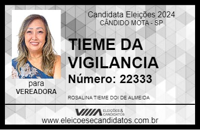 Candidato TIEME DA VIGILANCIA 2024 - CÂNDIDO MOTA - Eleições