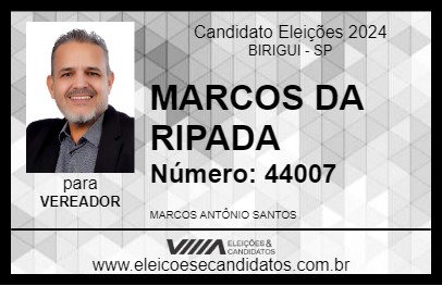 Candidato MARCOS DA RIPADA 2024 - BIRIGUI - Eleições