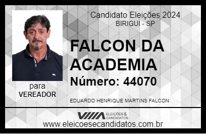 Candidato FALCON DA ACADEMIA 2024 - BIRIGUI - Eleições