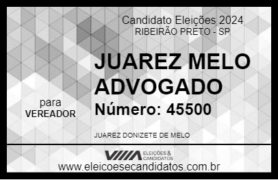 Candidato JUAREZ MELO ADVOGADO 2024 - RIBEIRÃO PRETO - Eleições