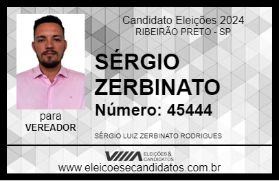 Candidato SÉRGIO ZERBINATO 2024 - RIBEIRÃO PRETO - Eleições