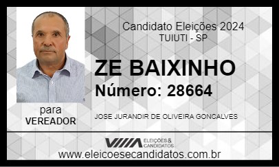 Candidato ZE BAIXINHO 2024 - TUIUTI - Eleições