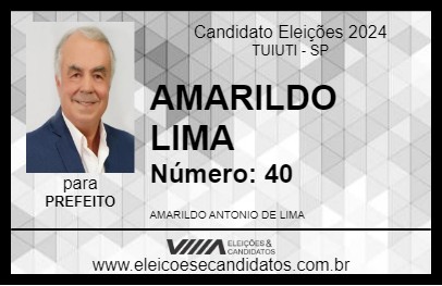 Candidato AMARILDO LIMA 2024 - TUIUTI - Eleições