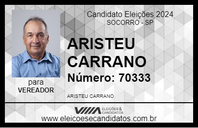 Candidato ARISTEU CARRANO 2024 - SOCORRO - Eleições