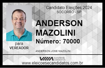 Candidato ANDERSON MAZOLINI 2024 - SOCORRO - Eleições