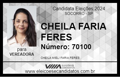 Candidato CHEILA FARIA FERES 2024 - SOCORRO - Eleições