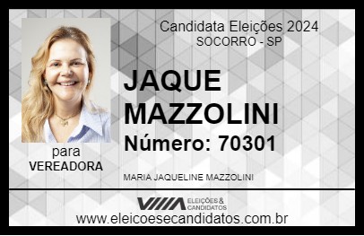 Candidato JAQUE MAZZOLINI 2024 - SOCORRO - Eleições