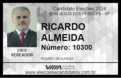 Candidato RICARDO ALMEIDA 2024 - BOM JESUS DOS PERDÕES - Eleições