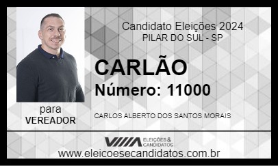 Candidato CARLÃO 2024 - PILAR DO SUL - Eleições