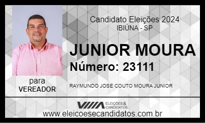 Candidato JUNIOR MOURA 2024 - IBIÚNA - Eleições