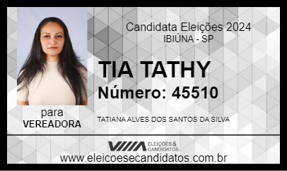 Candidato TIA TATHY 2024 - IBIÚNA - Eleições