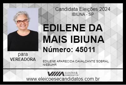 Candidato EDILENE DA MAIS IBIUNA 2024 - IBIÚNA - Eleições