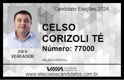 Candidato CELSO CORIZOLI TÉ 2024 - SOCORRO - Eleições