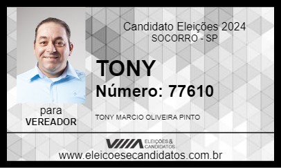 Candidato TONY BAIANO 2024 - SOCORRO - Eleições