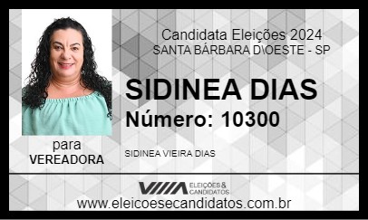 Candidato SIDINEA DIAS 2024 - SANTA BÁRBARA D\OESTE - Eleições