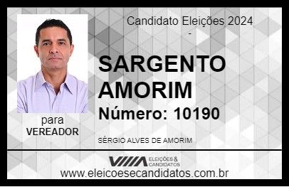 Candidato SARGENTO AMORIM 2024 - SANTA BÁRBARA D\OESTE - Eleições