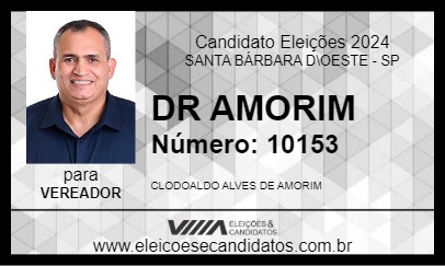 Candidato DR AMORIM 2024 - SANTA BÁRBARA D\OESTE - Eleições