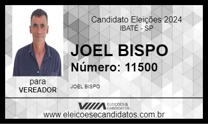 Candidato JOEL BISPO 2024 - IBATÉ - Eleições