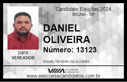 Candidato DANIEL OLIVEIRA 2024 - IBIÚNA - Eleições