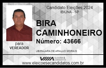 Candidato BIRA CAMINHONEIRO 2024 - IBIÚNA - Eleições