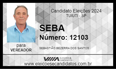 Candidato SEBA 2024 - TUIUTI - Eleições