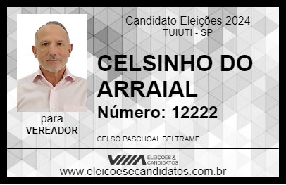 Candidato CELSINHO DO ARRAIAL 2024 - TUIUTI - Eleições