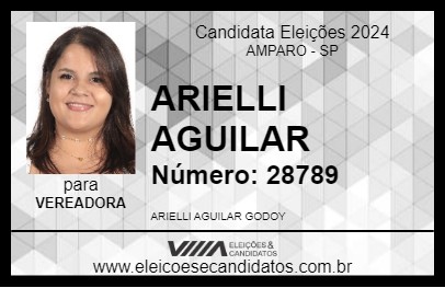 Candidato ARIELLI AGUILAR 2024 - AMPARO - Eleições