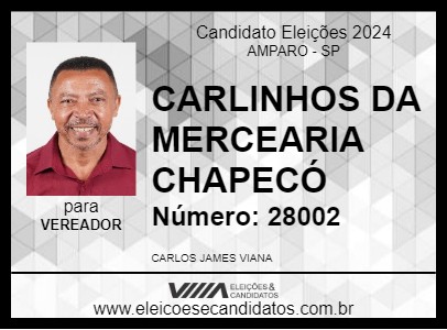 Candidato CARLINHOS DA MERCEARIA CHAPECÓ 2024 - AMPARO - Eleições