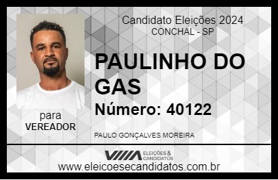 Candidato PAULINHO DO GAS 2024 - CONCHAL - Eleições