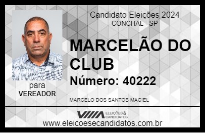 Candidato MARCELÃO DO CLUB 2024 - CONCHAL - Eleições