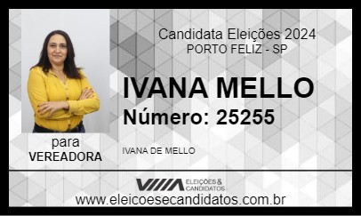 Candidato IVANA MELLO 2024 - PORTO FELIZ - Eleições