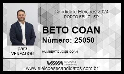 Candidato BETO COAN 2024 - PORTO FELIZ - Eleições